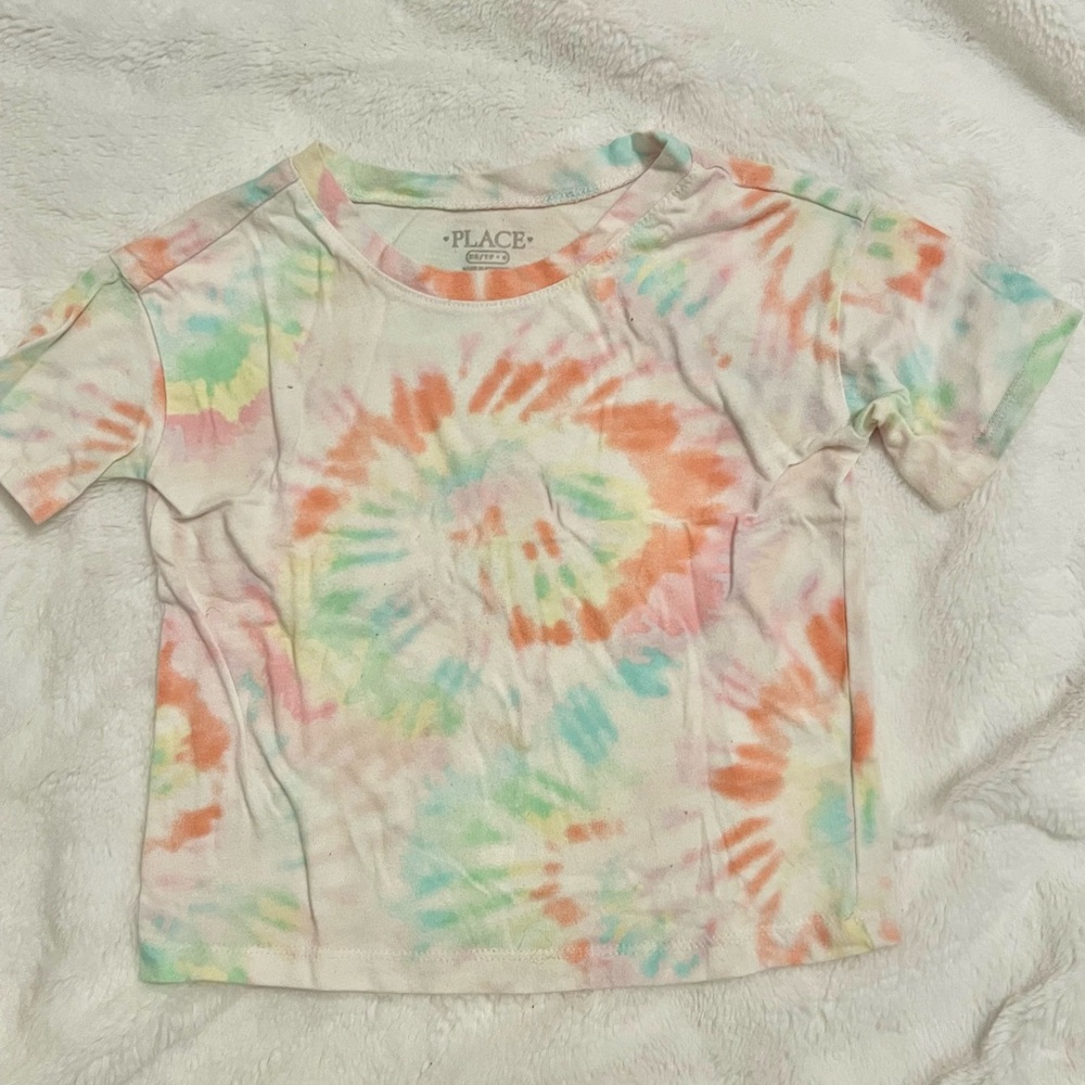 The Childrens Place Pastel Tie-Dye Short Sleeve Tee